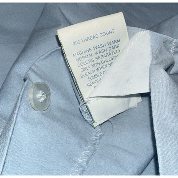 Rare Vintage Lands End Coming Home Duvet Cover Light Blue King 106x96 Cotton - Picture 3 of 7